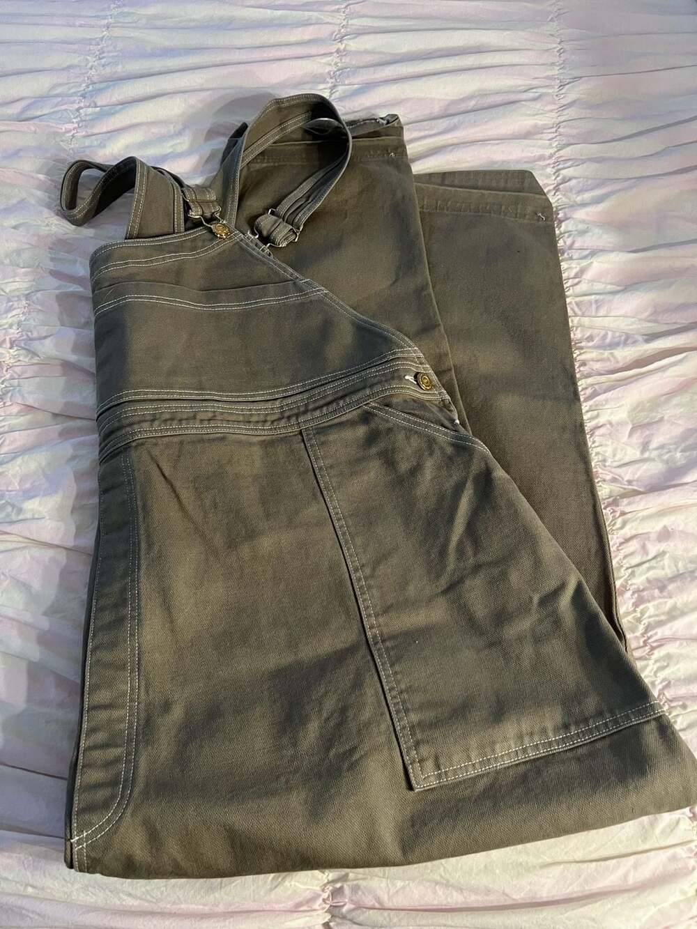 Big Bud Press Olive Green Workwear Overalls Size 3XL